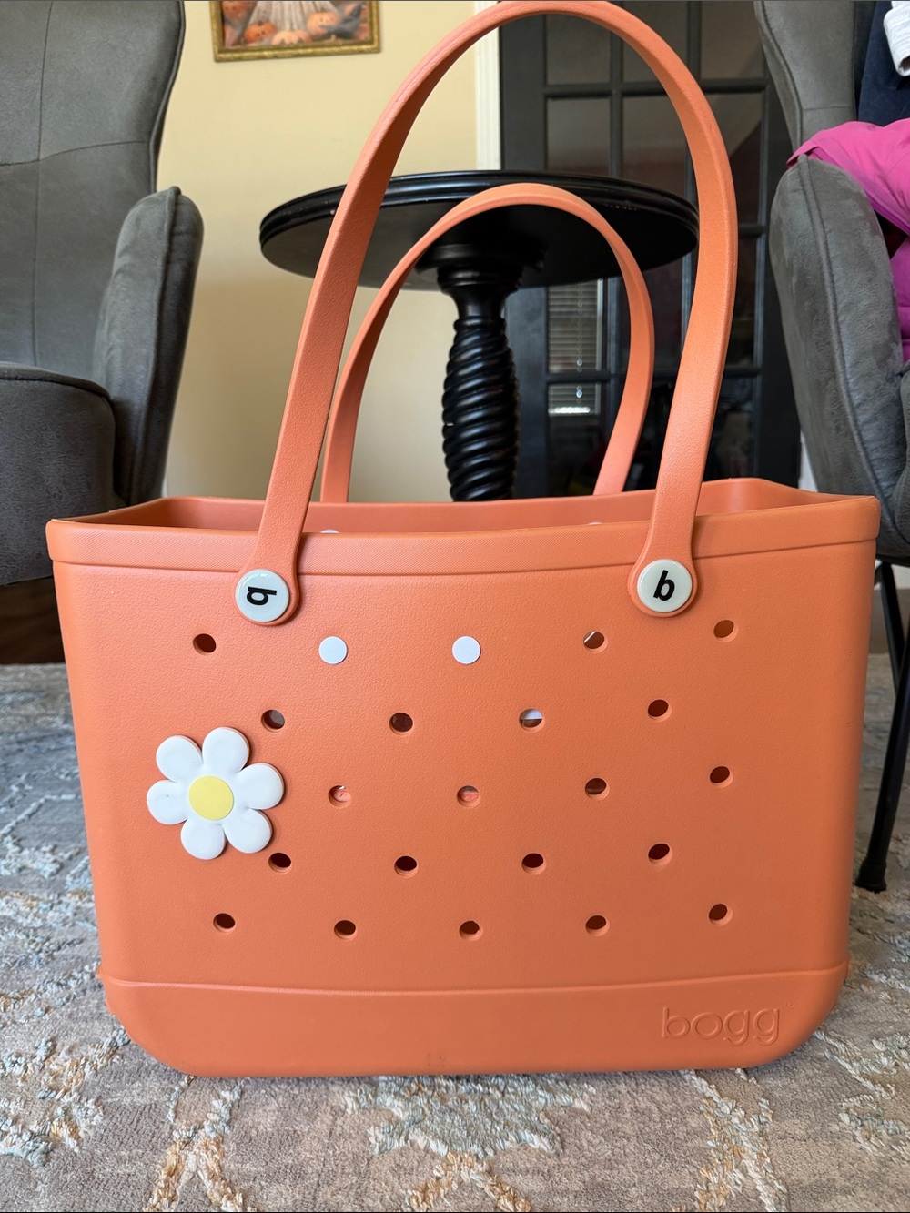Bogg Bag Original Large Tote with Daisy Charm